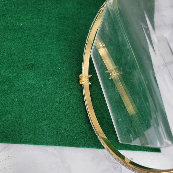 Vintage Two Tone Gold and Silver Choker Necklace - Picture 11 of 15